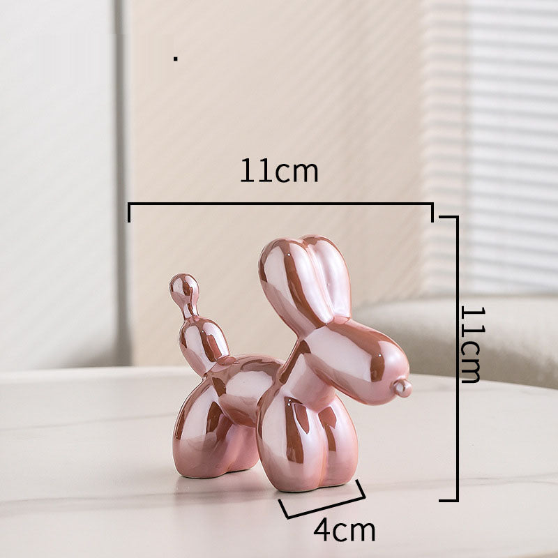 Figurine de chien ballon de luxe Nordic Light pour la décoration intérieure