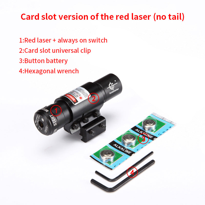 Mini Infrared Laser Sight Adjustable Red Laser Sight Up And Down, Left And Right, Card Slot Width Interchangeable - Korvel