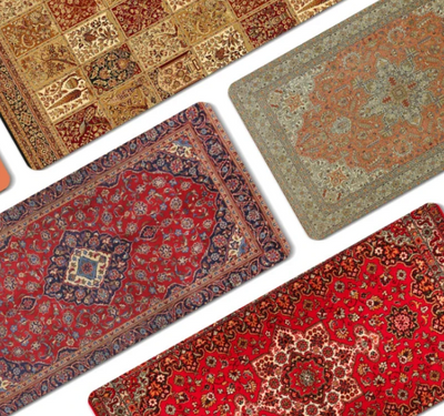 Large Persian Mouse Pad Office Carpet MousePad Natural Rubber Lockedge Anti Slip Desk Mat Laptop Office Game Accessories Pad - Korvel