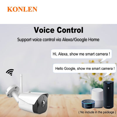 KONLEN WiFi Smart 1080P HD Outdoor Security Camera