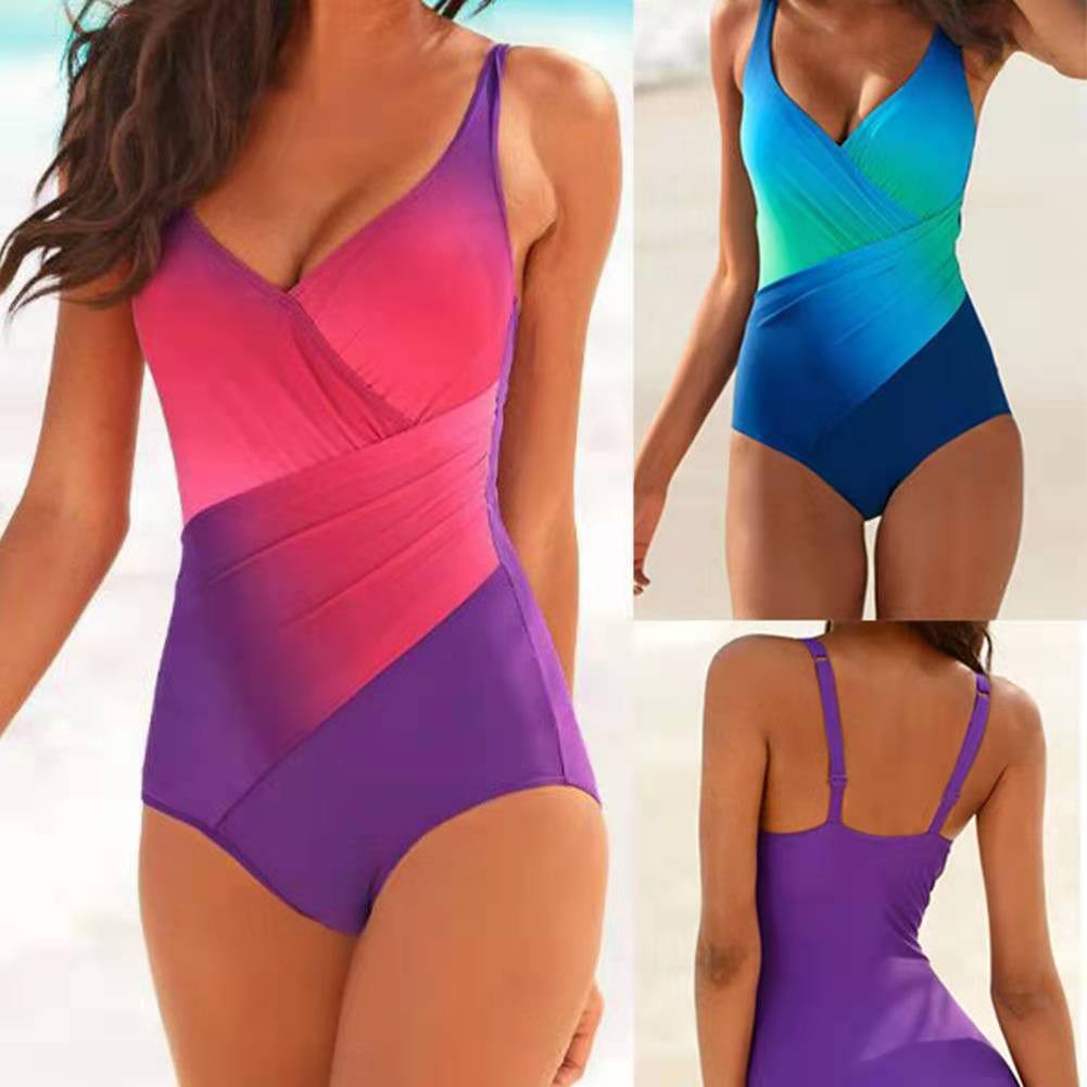 Swimsuit bikini rainbow gradient one-piece swimsuit - Korvel