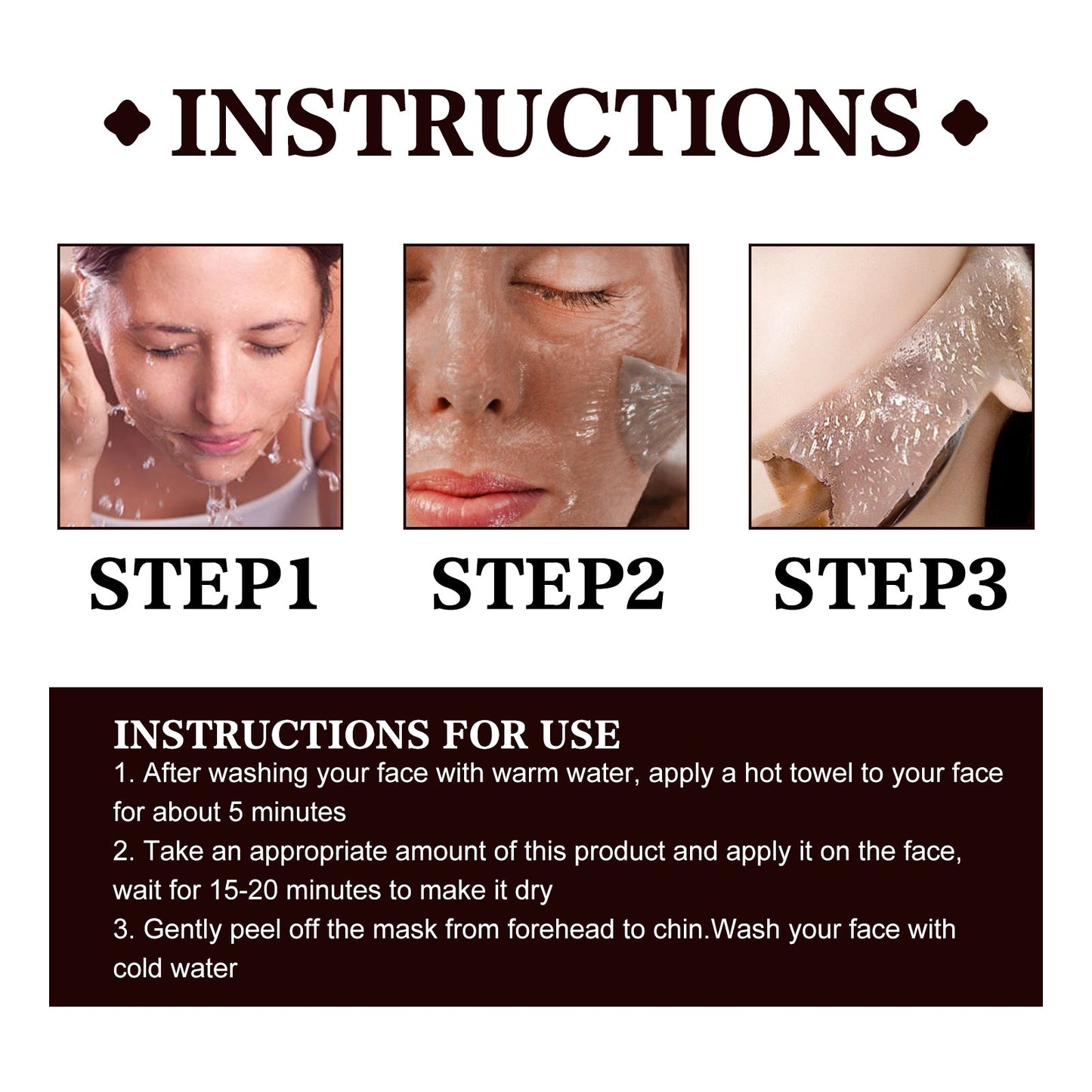 Black Tea Extract Cleansing Mask, Clean And Delicate Pore Brightening Skin Rejuvenating Daub Type Facial Mask - Korvel