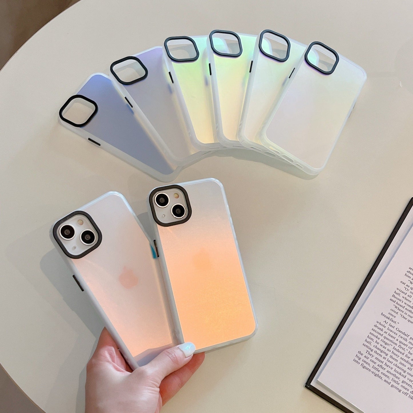Gradient Transparent Frosted Case for iPhone 15 Pro Max