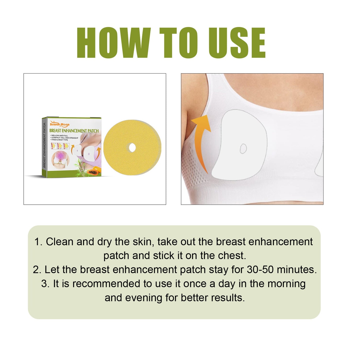 Breast Enhancement Patch, Chest Firming Anti-sagging Gather Breathable Plump Breasts Patch - Korvel