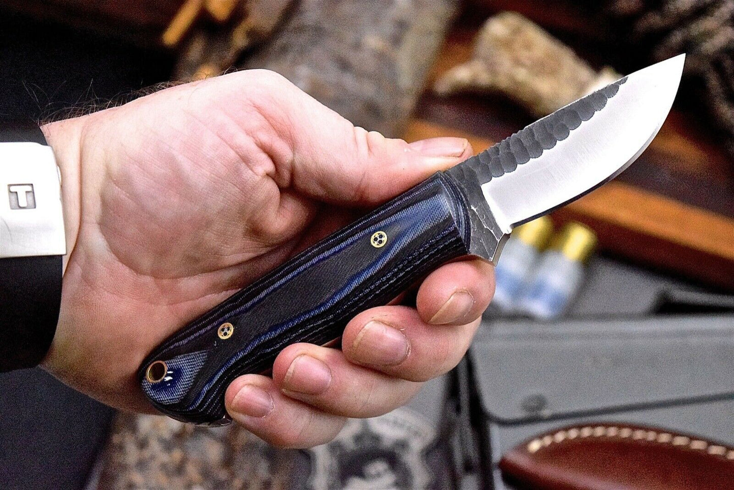 Handcrafted VG10 Stainless Steel Mini Hunter Knife for Camping - Korvel