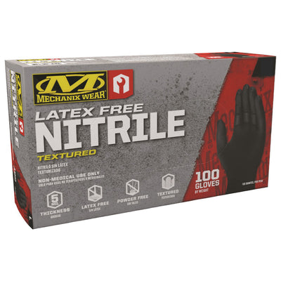 Mechanix Wear Black Nitrile 5 Mil XL Safety Gloves - 100 Count