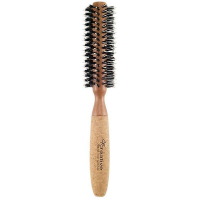Eco-Friendly Birchwood and Cork Boar Bristle Round Hair Brush