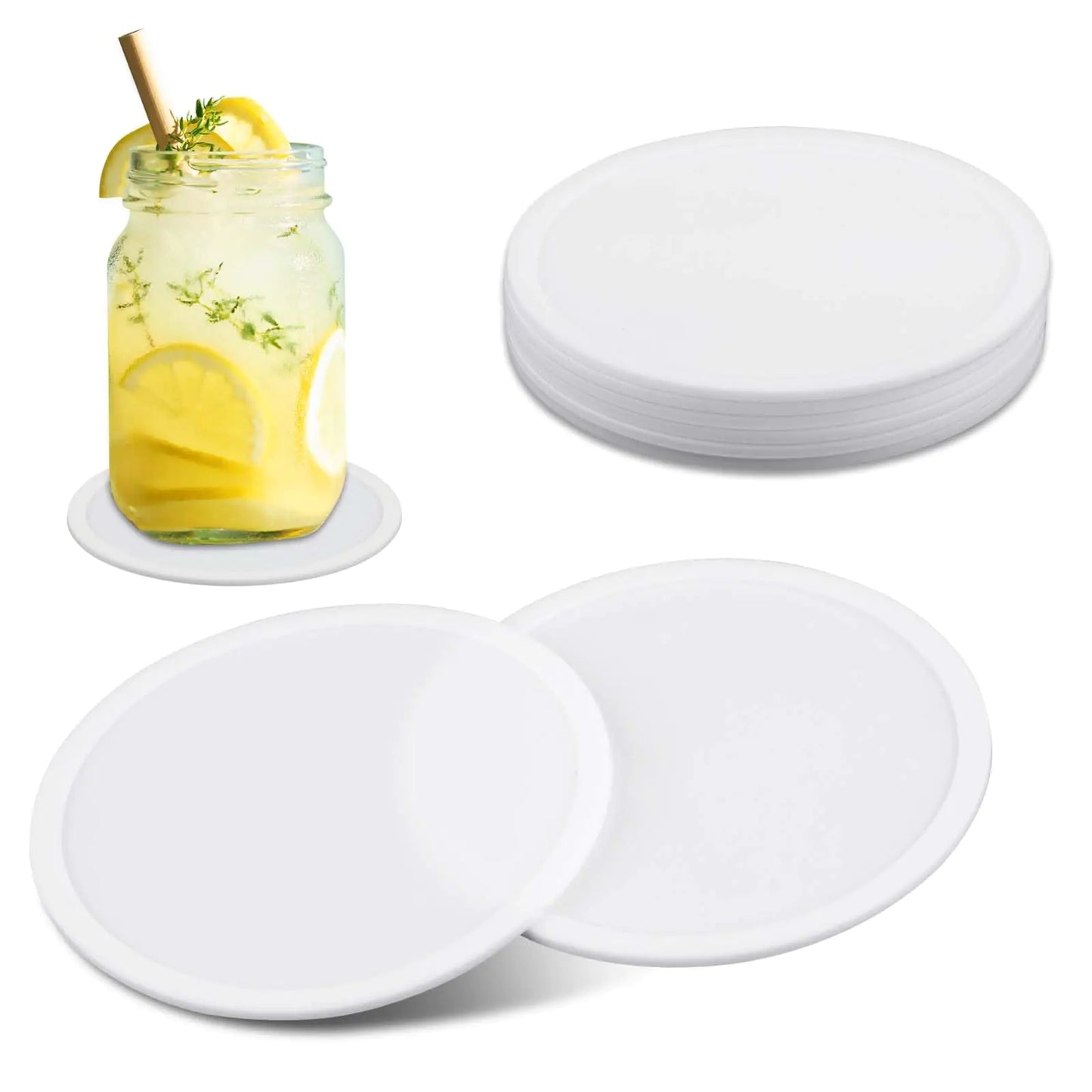 Lusofie 6Pcs Silicone Coasters - Heat Resistant & Non-Slip