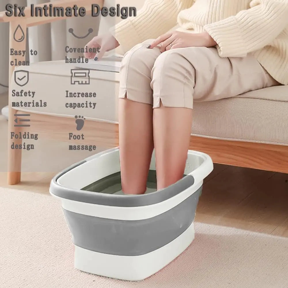 Bañera de pies colapsable - Paquete de 2 gris