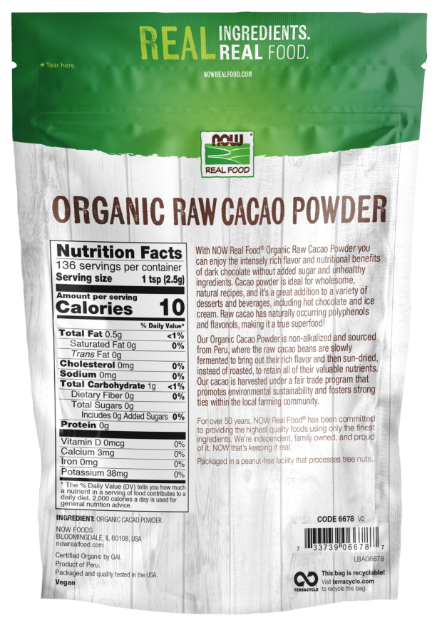 Polvo de Cacao Crudo Orgánico - Calidad Premium