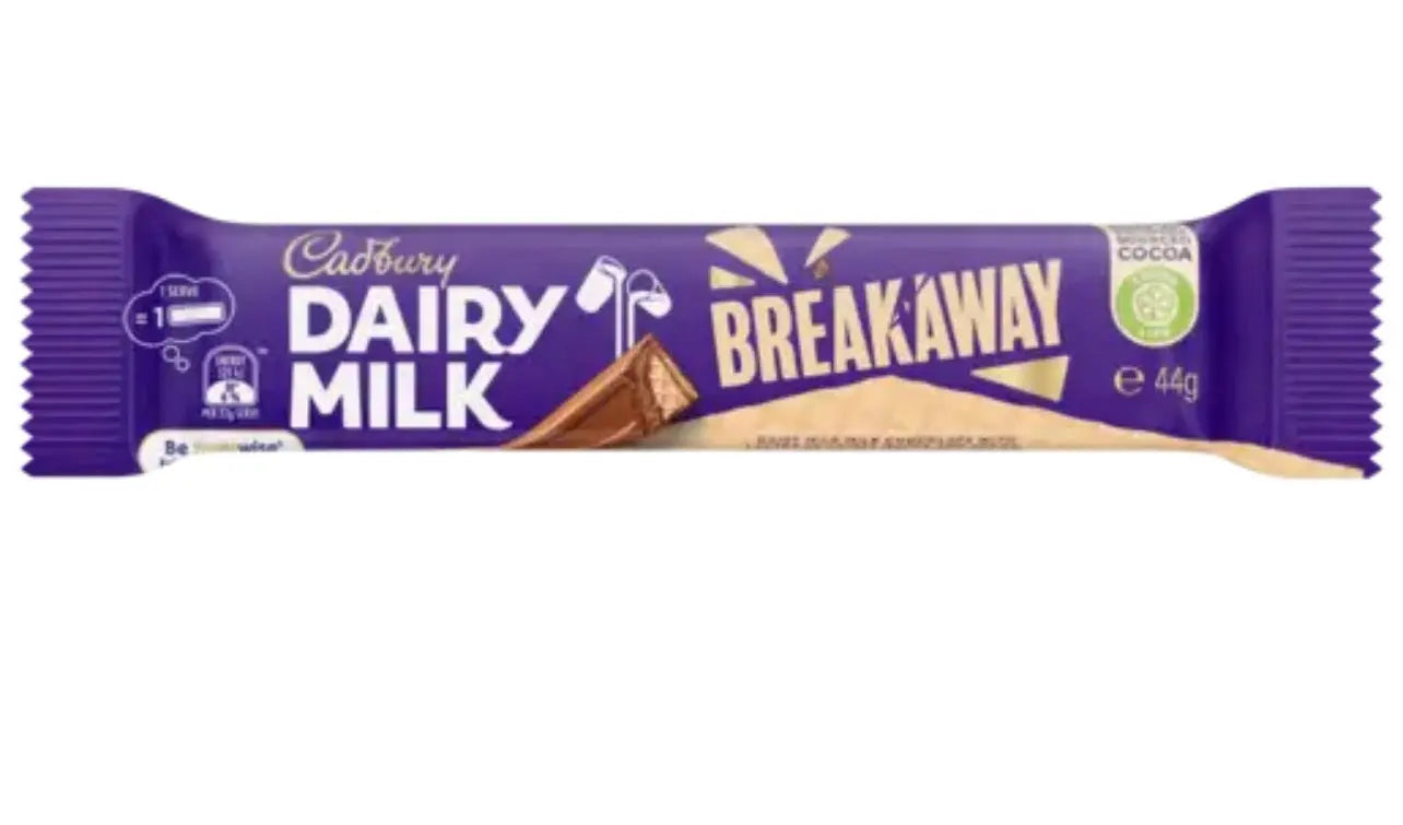 Barre de chocolat Cadbury Dairy Milk Breakaway - Chocolat au lait et gaufre