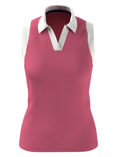 Women's Color Block Golf Polo with V-Placket