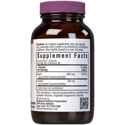 Bluebonnet Flush Free Niacin 500 mg - 60 Vegetable Capsules