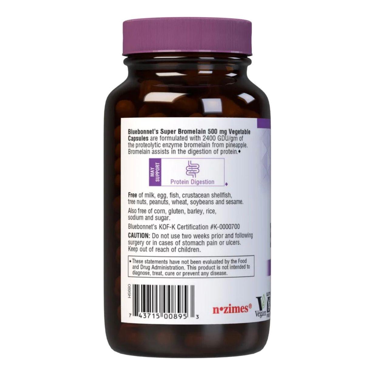 Bluebonnet Super Bromelain 500mg - 120 Vegetable Capsules