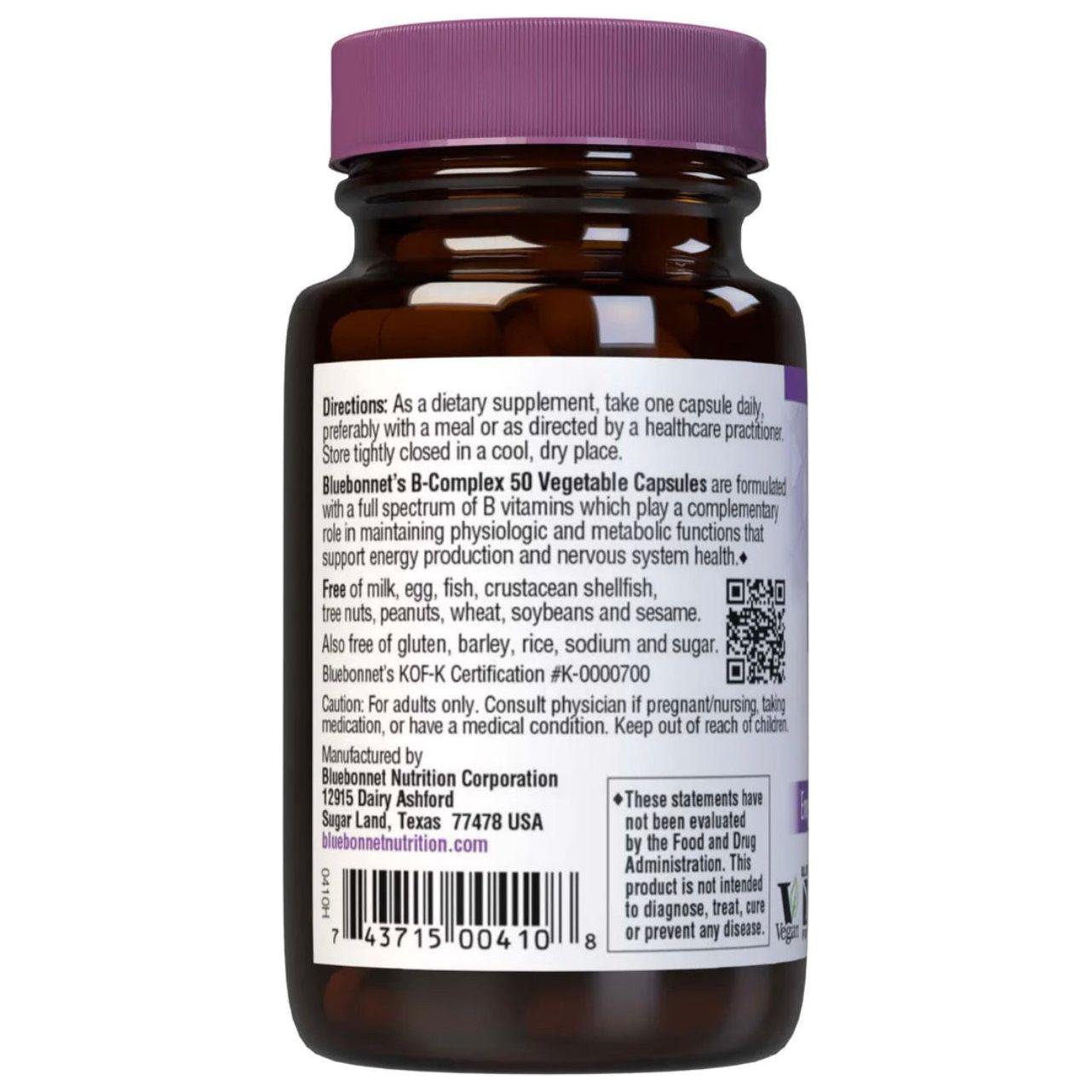 Bluebonnet Nutrition B-Complex 50 High Potency - 100 Vegetable Capsules