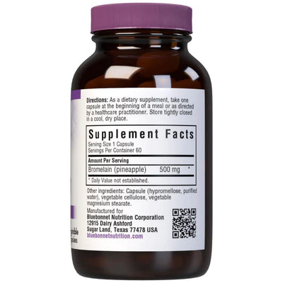 Bluebonnet Super Bromelain 500 mg - 60 Vegetable Capsules
