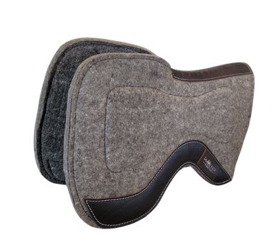 Phoenix Contact Gel Saddle Pad - Grey with Brown Faux Croc - Korvel