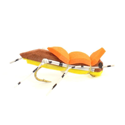Essential Foam Hoppers Dry Fly Set - 10 Premium Grasshopper Patterns - Size 10 Hooks - Korvel