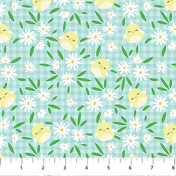 Tissu en coton Chick In Daisies Springtime Squishmallows