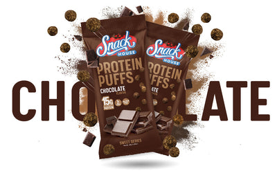 Chocolate Protein Puffs – Single Serving 8-Pack | Snack House - Korvel