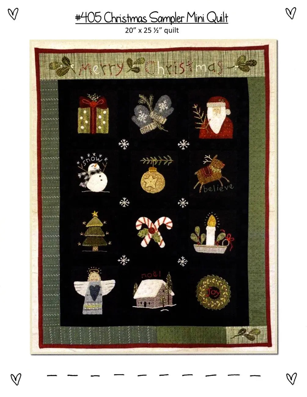 Mini Colcha Muestra de Navidad