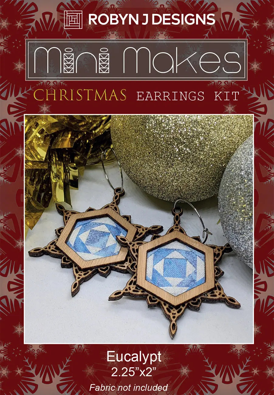Kit de Pendientes de Copo de Nieve Navideño - Eucalipto