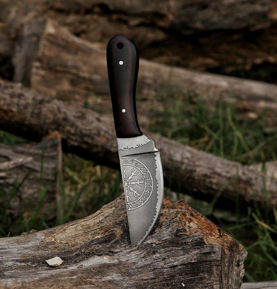 Viking Valor - Handcrafted 1095 Steel EDC Knife with Unique Engravings | KBS Knives Store - Korvel
