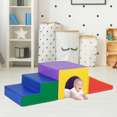 Climb and Crawl Foam Block Play Set for Infants - Orange
