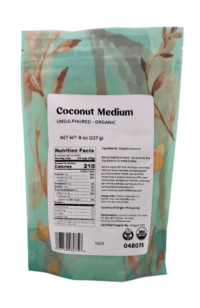 Organic Medium Coconut – Unsweetened & Unsulphured (8 oz, 5 lb, 25 lb)