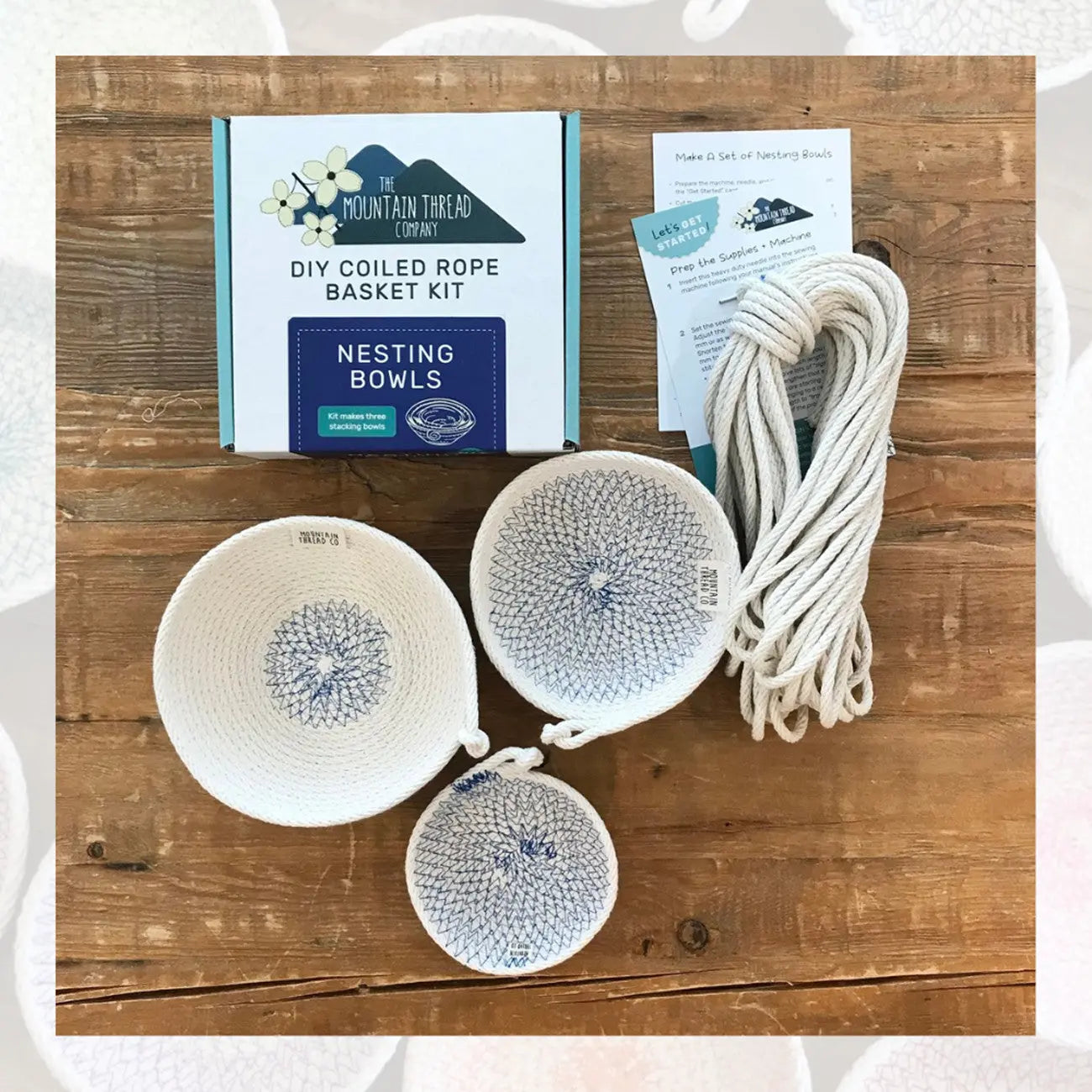 Coiled Rope Basket Kit - Nesting Bowls for Crafting