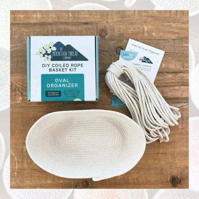 Kit de Cesta de Cuerda Enrollada - Organizador Ovalado