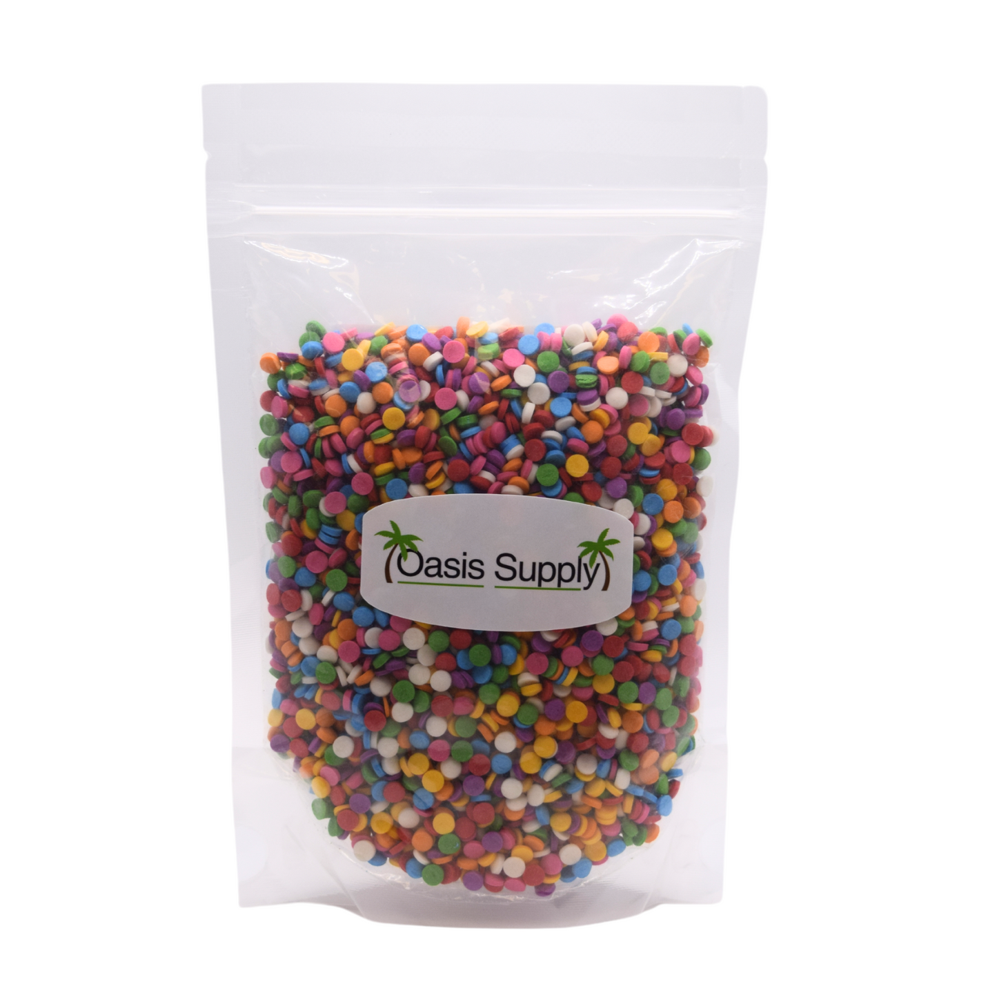 Paillettes comestibles - formes de confettis de 5 mm dans huit couleurs polies