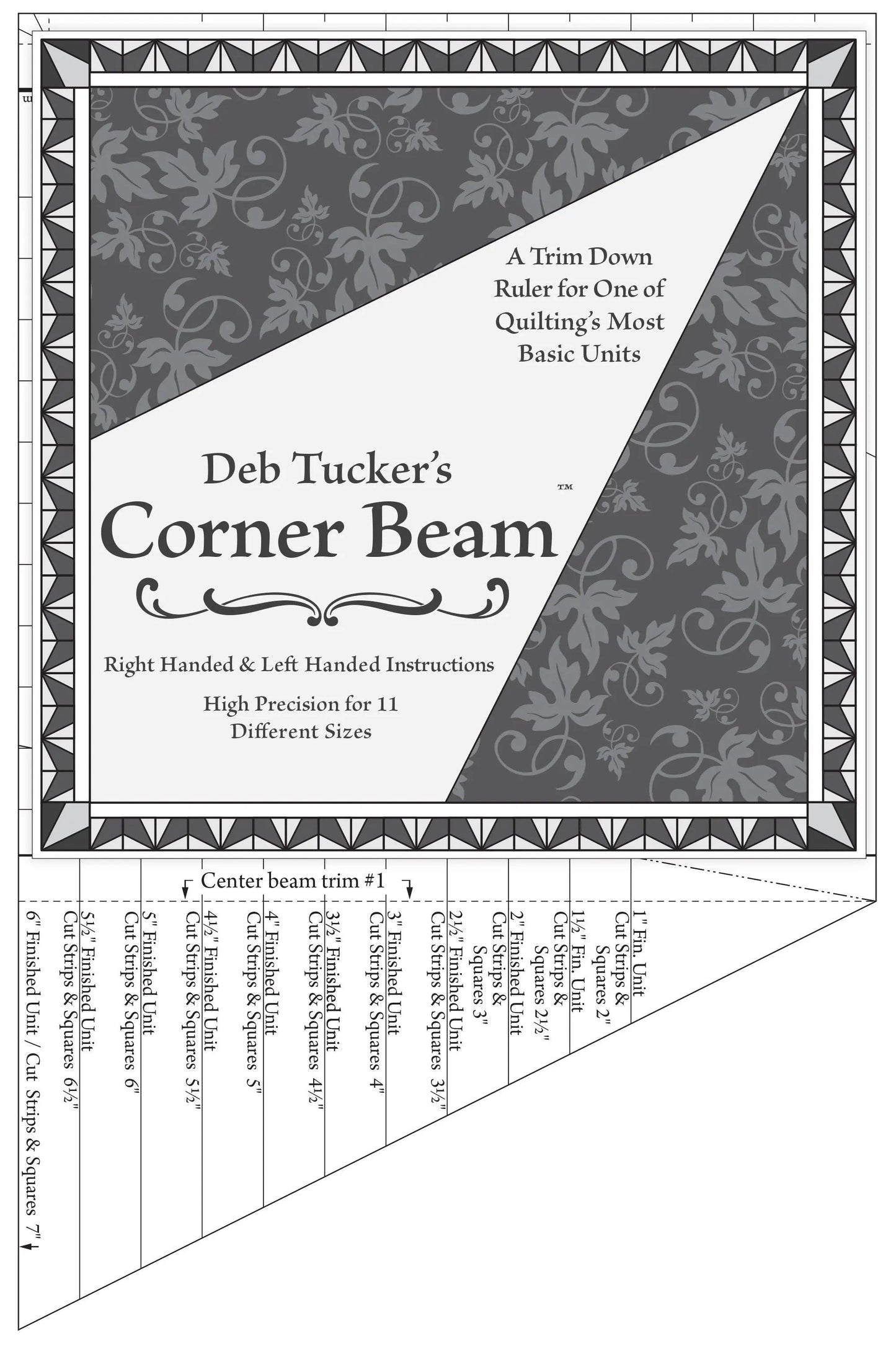 Regla de acolchado Corner Beam