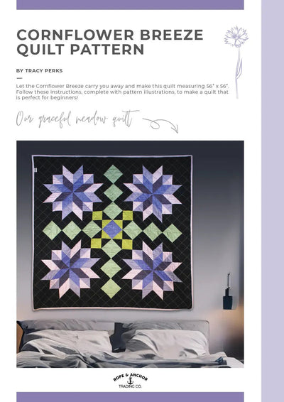 Patron de Quilt Cornflower Breeze