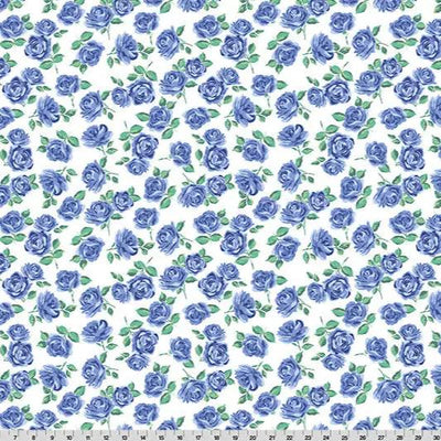 Tela de Cuddle para Acolchar Cottage Rose Lane Yorkshire - Blue Bonnet