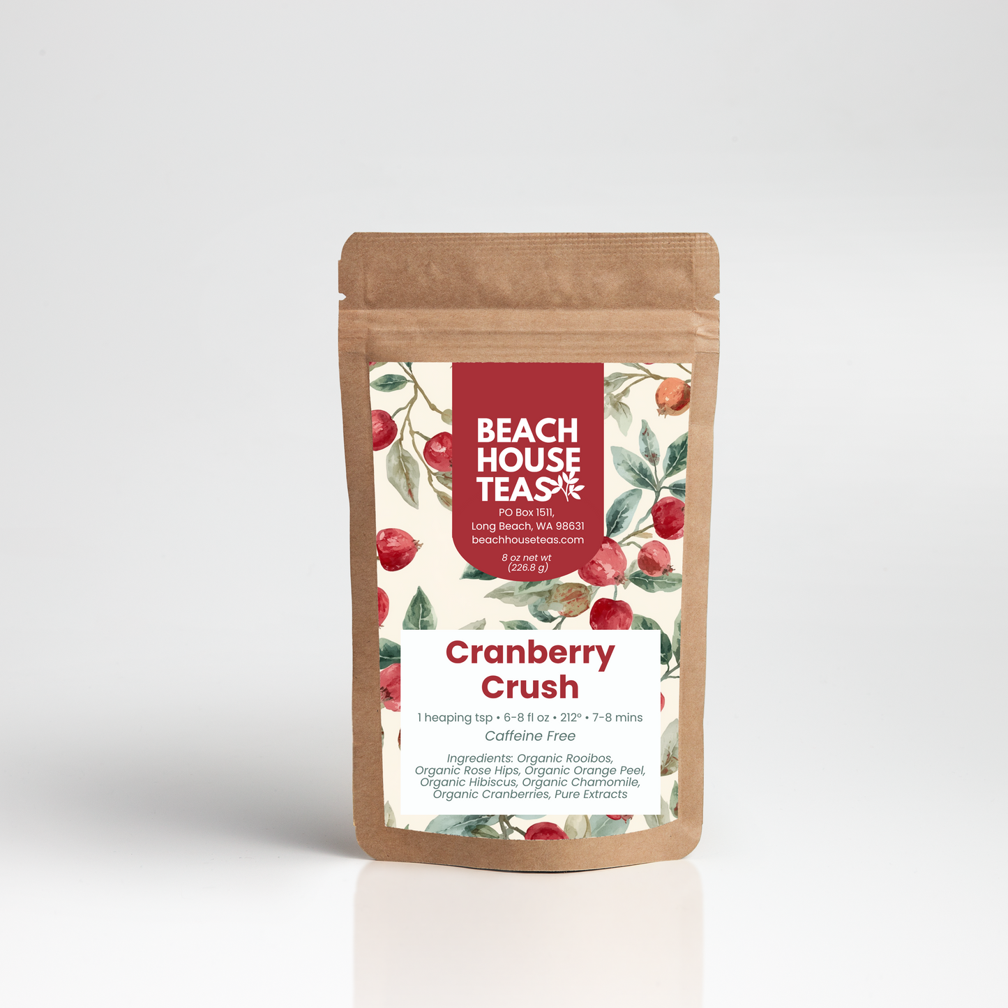 Cranberry Crush - un mélange vibrant de thé artisanal en vrac