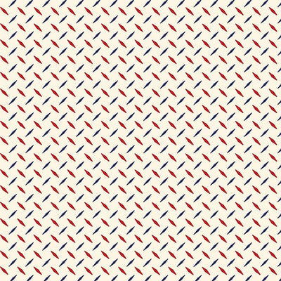 Cream Diamond Geo Path to Freedom Cotton Fabric - 44"/45" Per Yard
