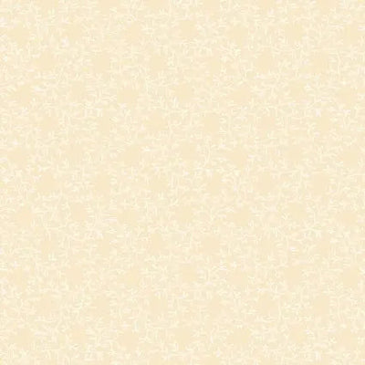 Cream Lace Leaf Cotton Fabric - 43"/44" Per Yard