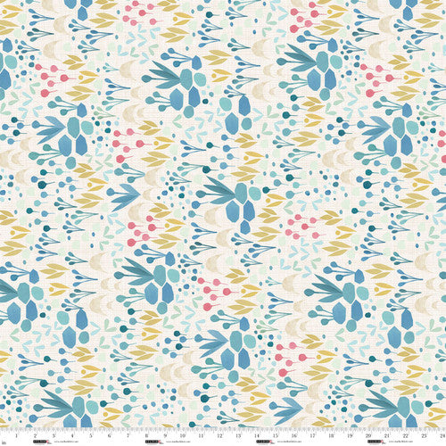Cream Rock Garden Cotton Fabric - 44"/45" Per Yard