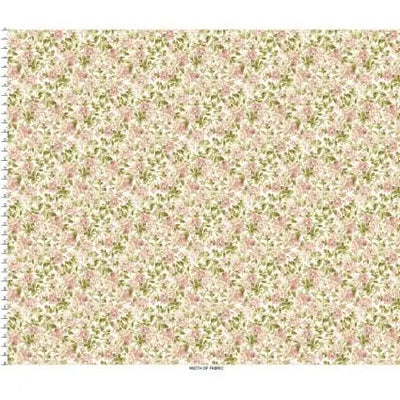 Cream Traveling Phlox Cotton Fabric - 43"/44" Per Yard