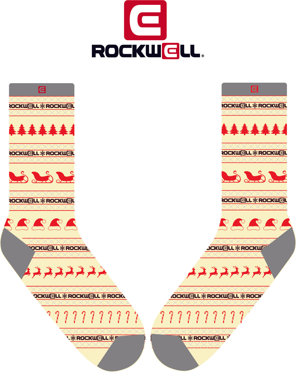 Festive Crew Socks - Ugly Sweater Holiday Design - Korvel