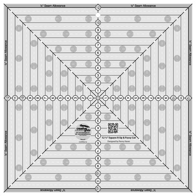 Creative Grids 12-1/2in Square Quilt Ruler for Precision Cutting