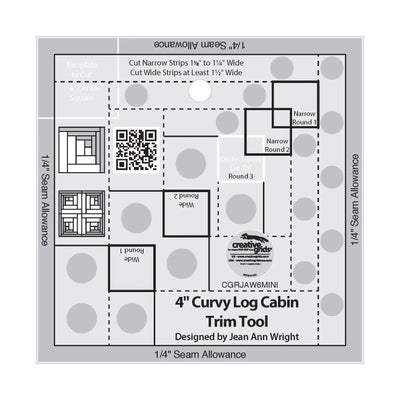 Herramienta de recorte Curvy Log Cabin de 4in de Creative Grids
