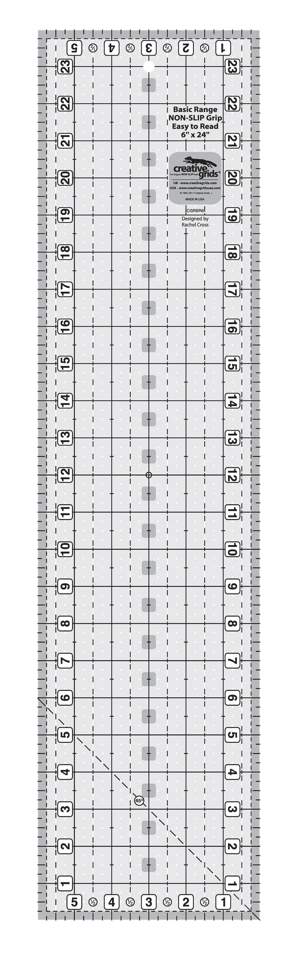 Creative Grids 6in x 24in Rectangle Quilt Ruler