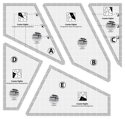 Conjunto de Plantillas Crazier Eights de Creative Grids
