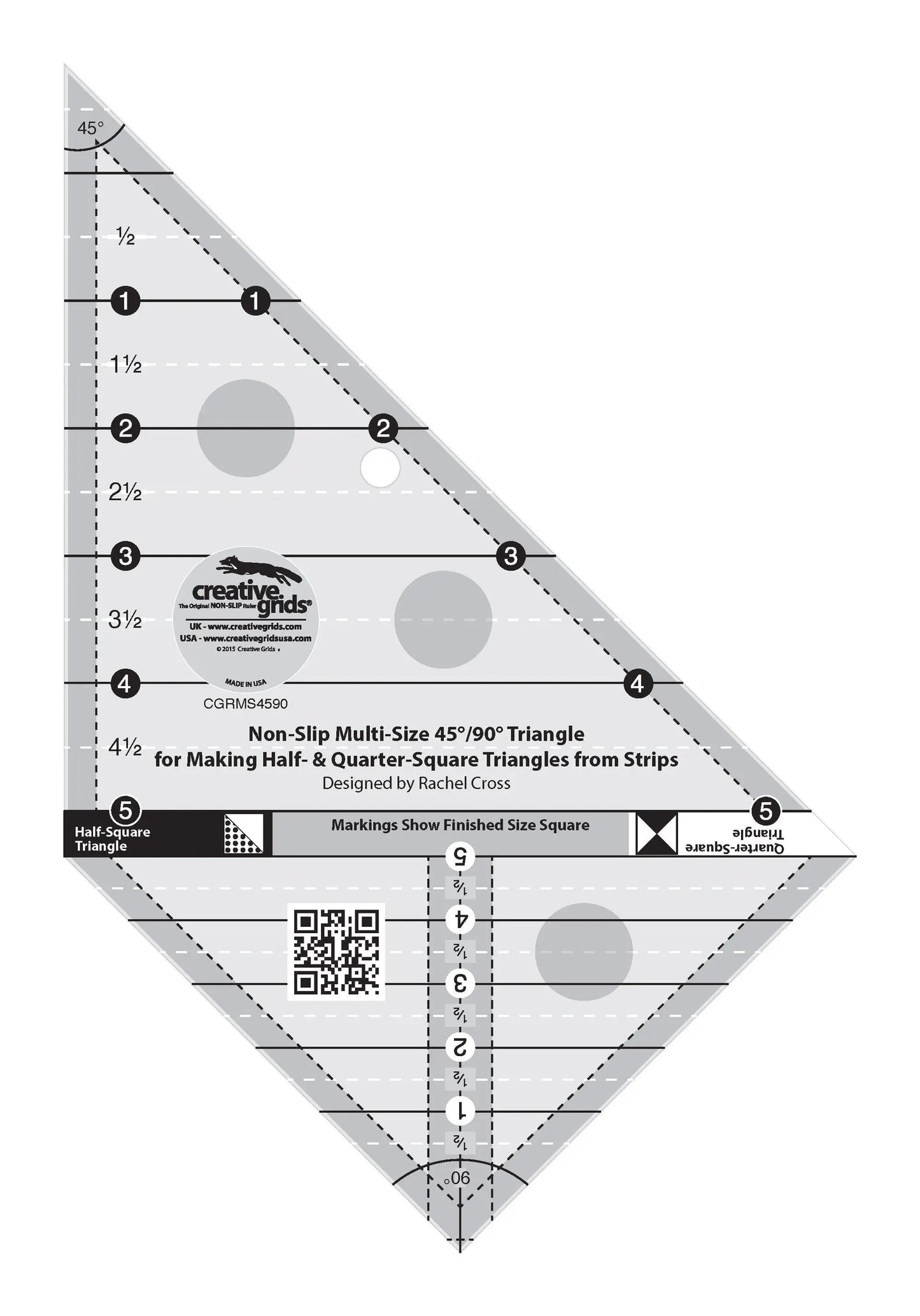 Règle de Quilt Triangle Multi Taille Creative Grids