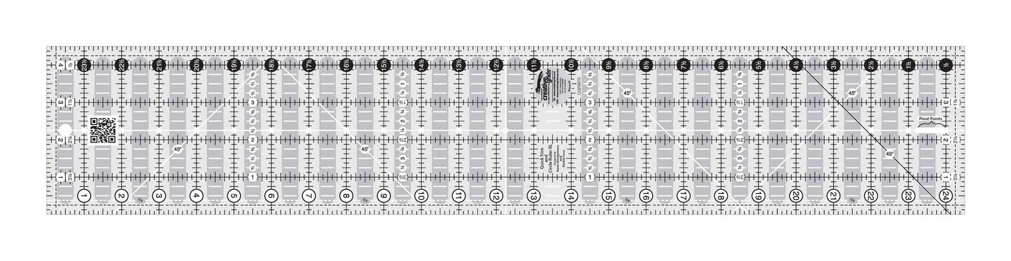 Règle de Quilt Quick Trim & Circle Creative Grids 4,5" x 24,5"