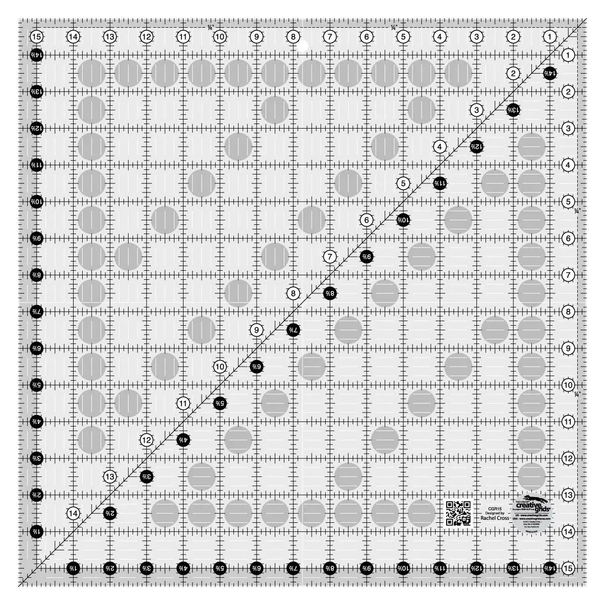 Regla de Quilt Cuadrada Creative Grids de 15-1/2in