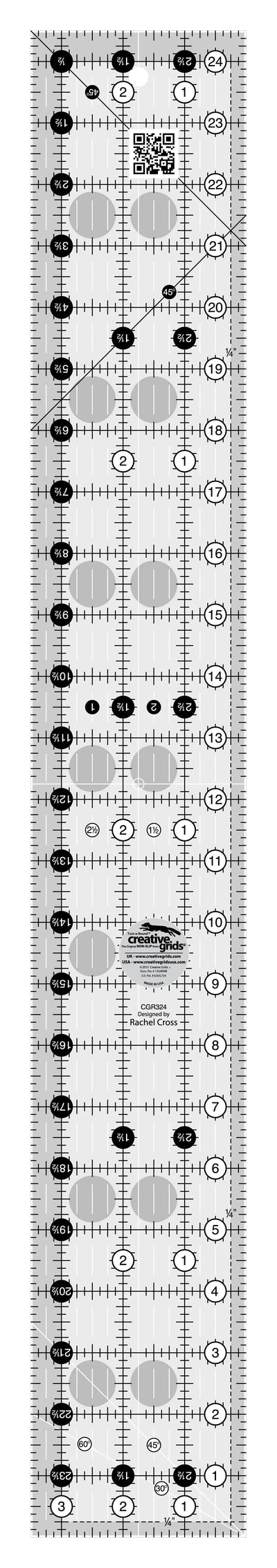 Regla de Quilt Creative Grids 3-1/2in x 24-1/2in