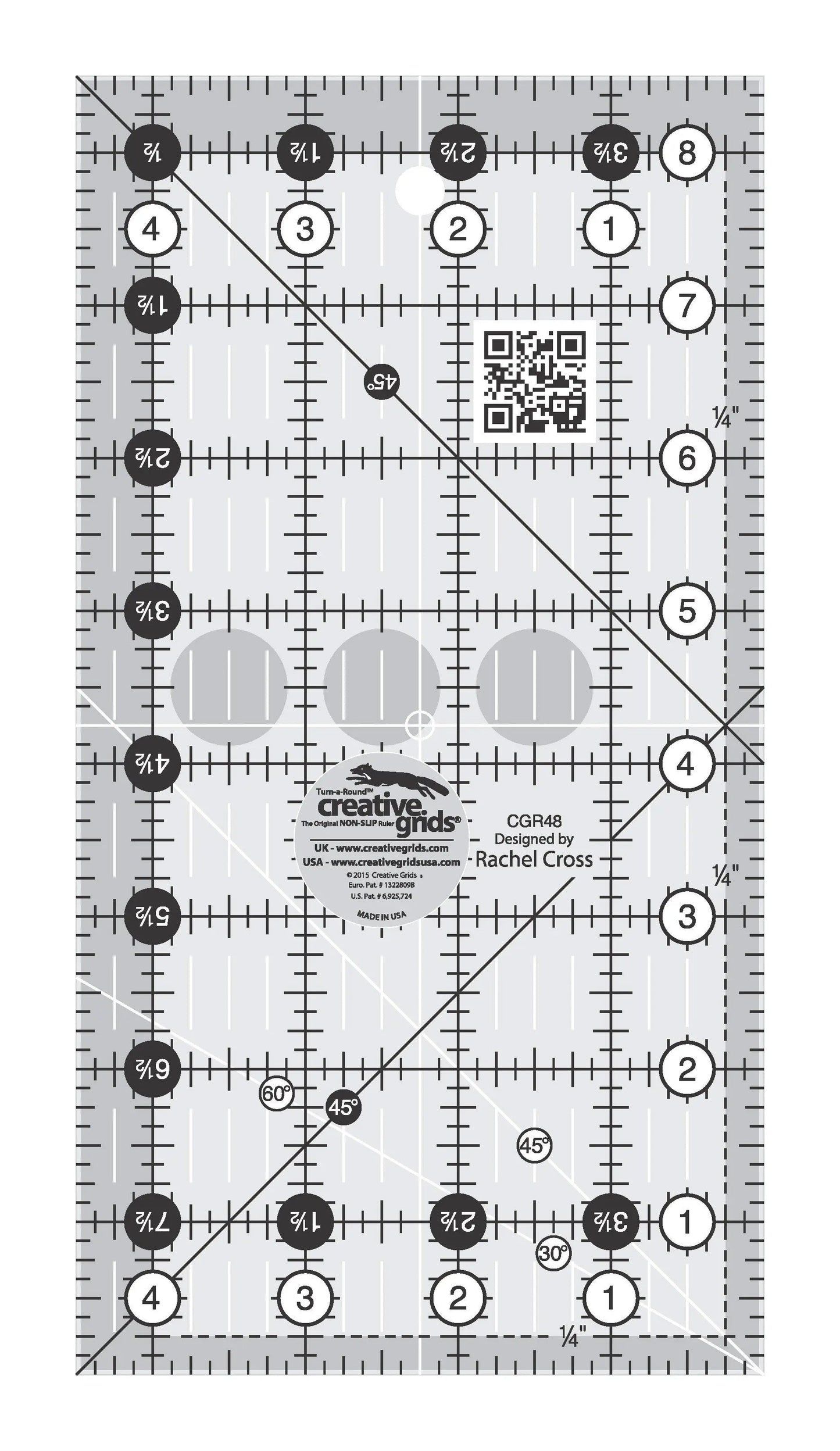 Regla de Colcha Creative Grids 4-1/2in x 8-1/2in